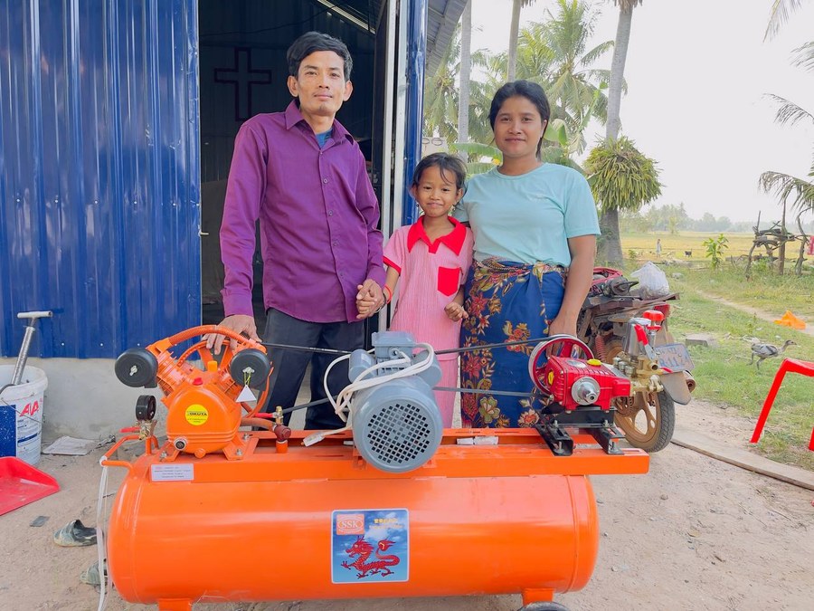 A family in Chhuk supported with equipment for their livelihood