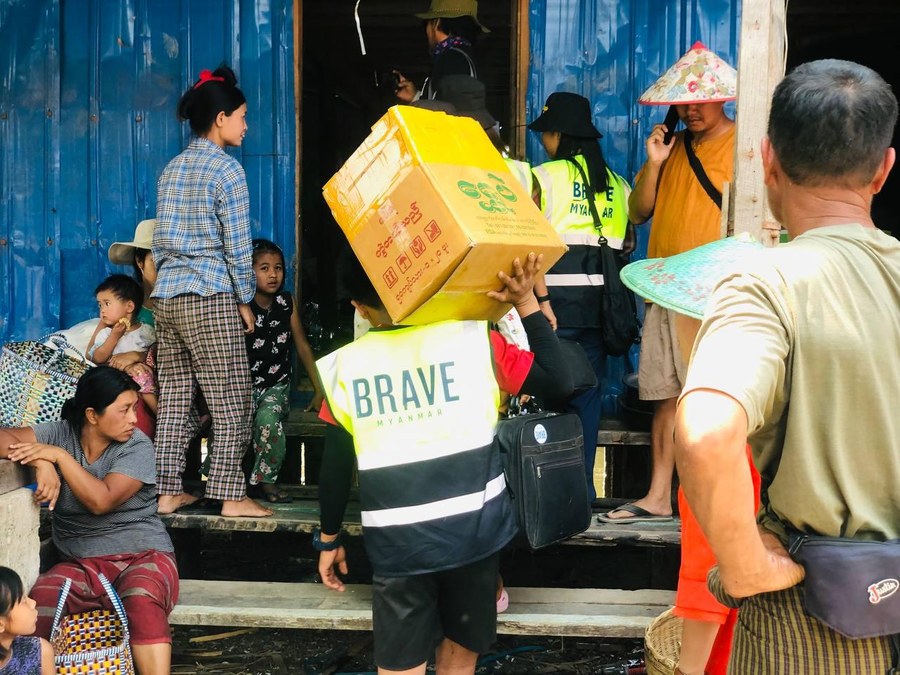 Relief supplies donated by Brave Myanmar