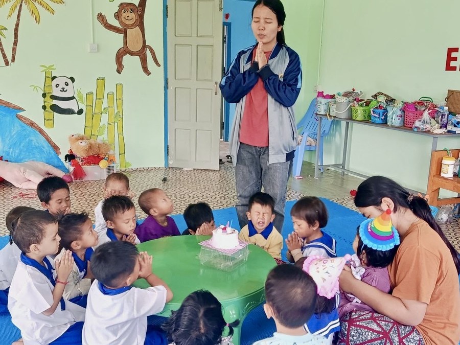 A birthday celebration at Joy Preschool
